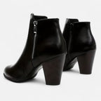 Elrien | Women’s Block Heel Ankle Boots with Side Zipper