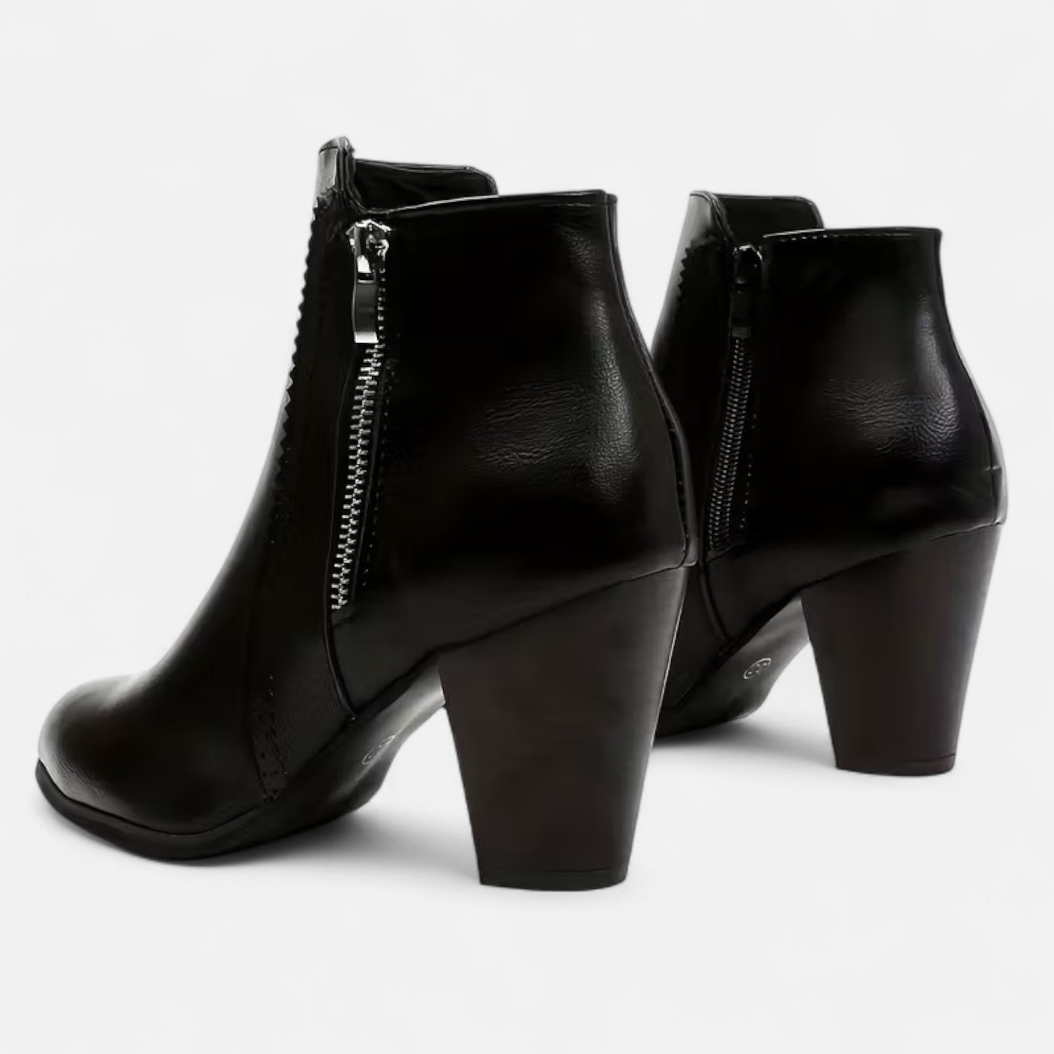 Elrien | Women’s Block Heel Ankle Boots with Side Zipper