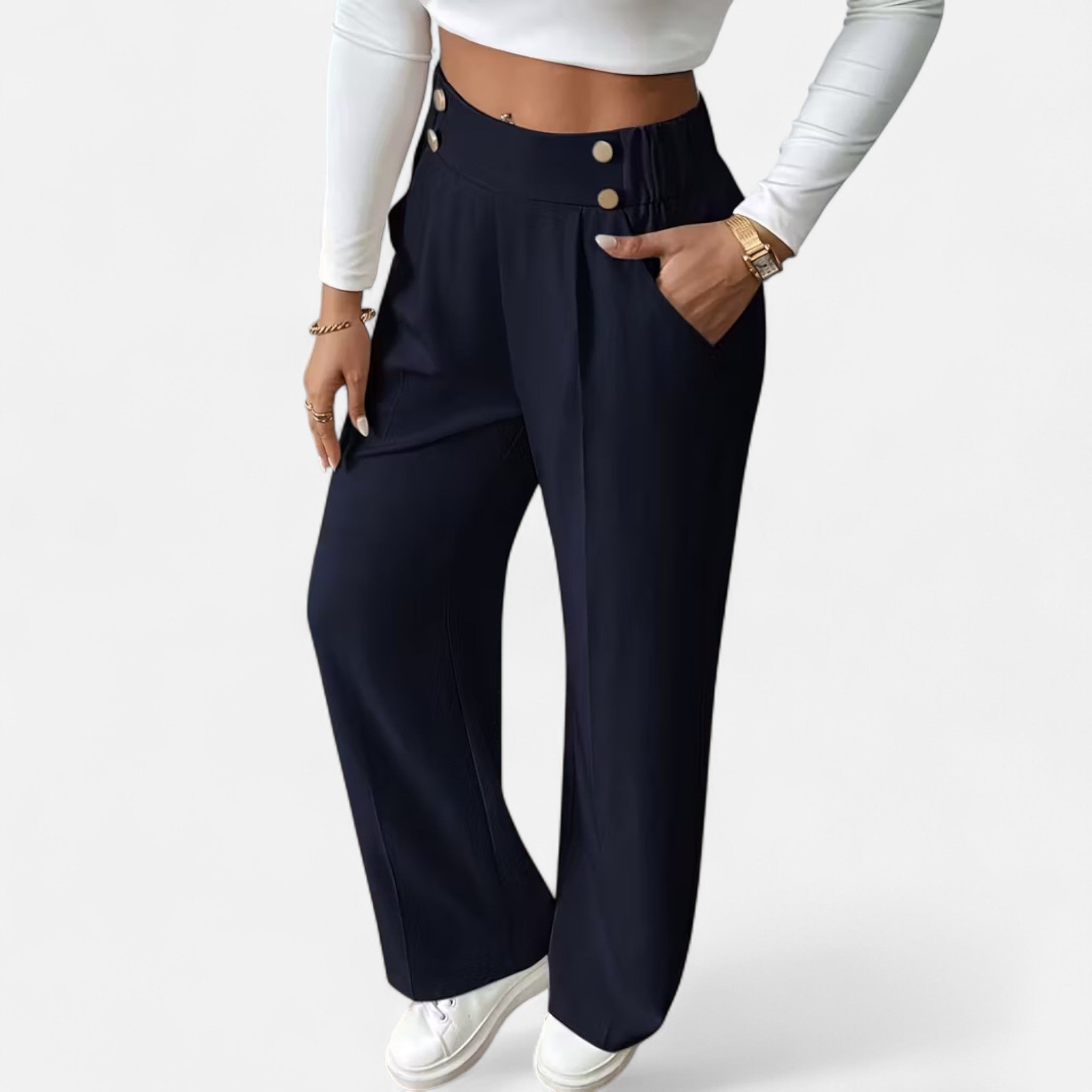 Elrien | Women’s High-Waist Straight Leg Trousers
