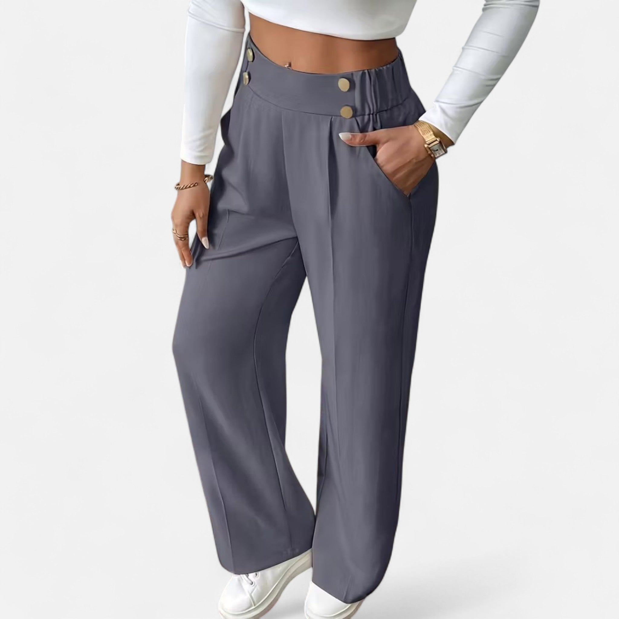 Elrien | Women’s High-Waist Straight Leg Trousers