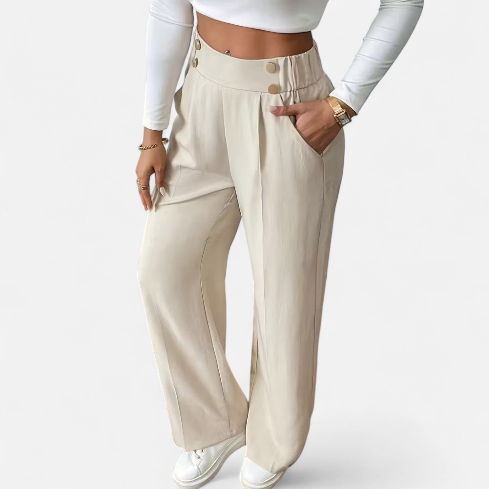 Elrien | Women’s High-Waist Straight Leg Trousers