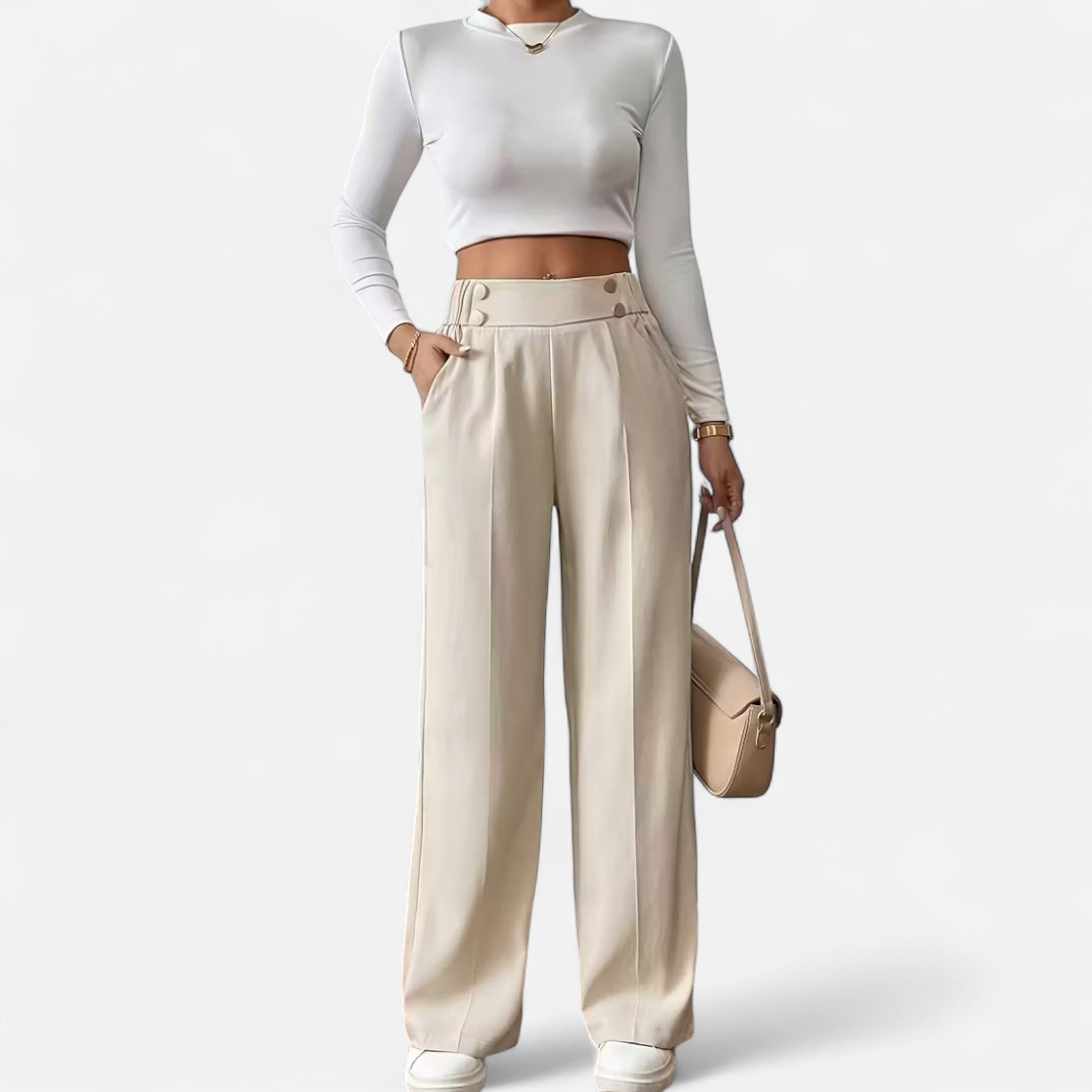 Elrien | Women’s High-Waist Straight Leg Trousers